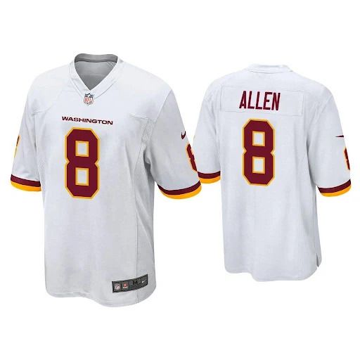 Men Washington Redskins #8 Kyle Allen Nike White Game NFL Jersey->washington redskins->NFL Jersey
